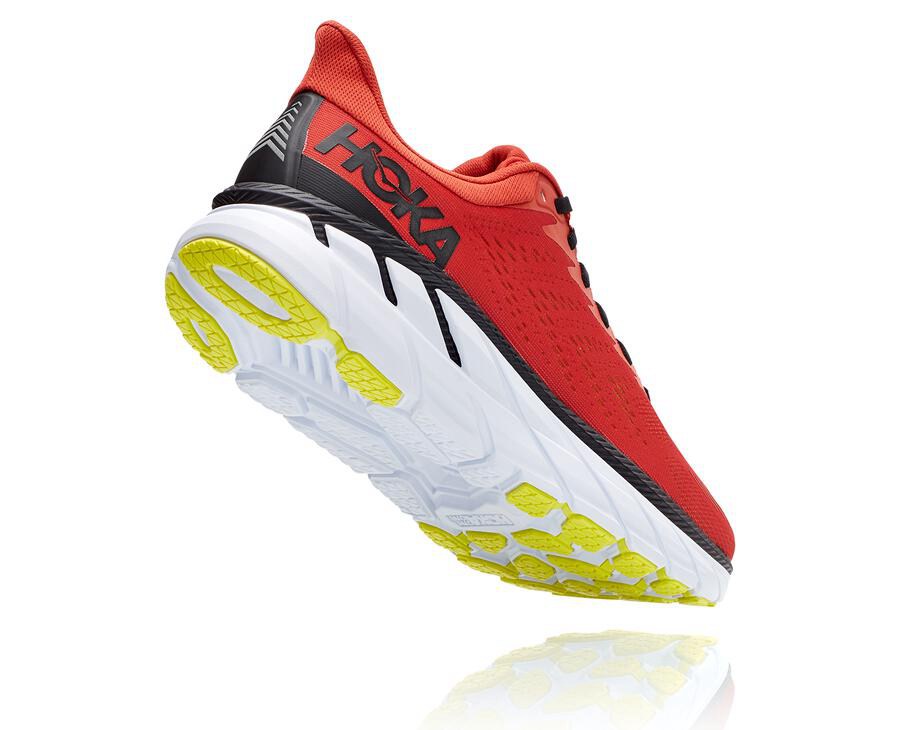 Hoka One One Hardloopschoenen Heren - Clifton 7 - Rood - MV6597041